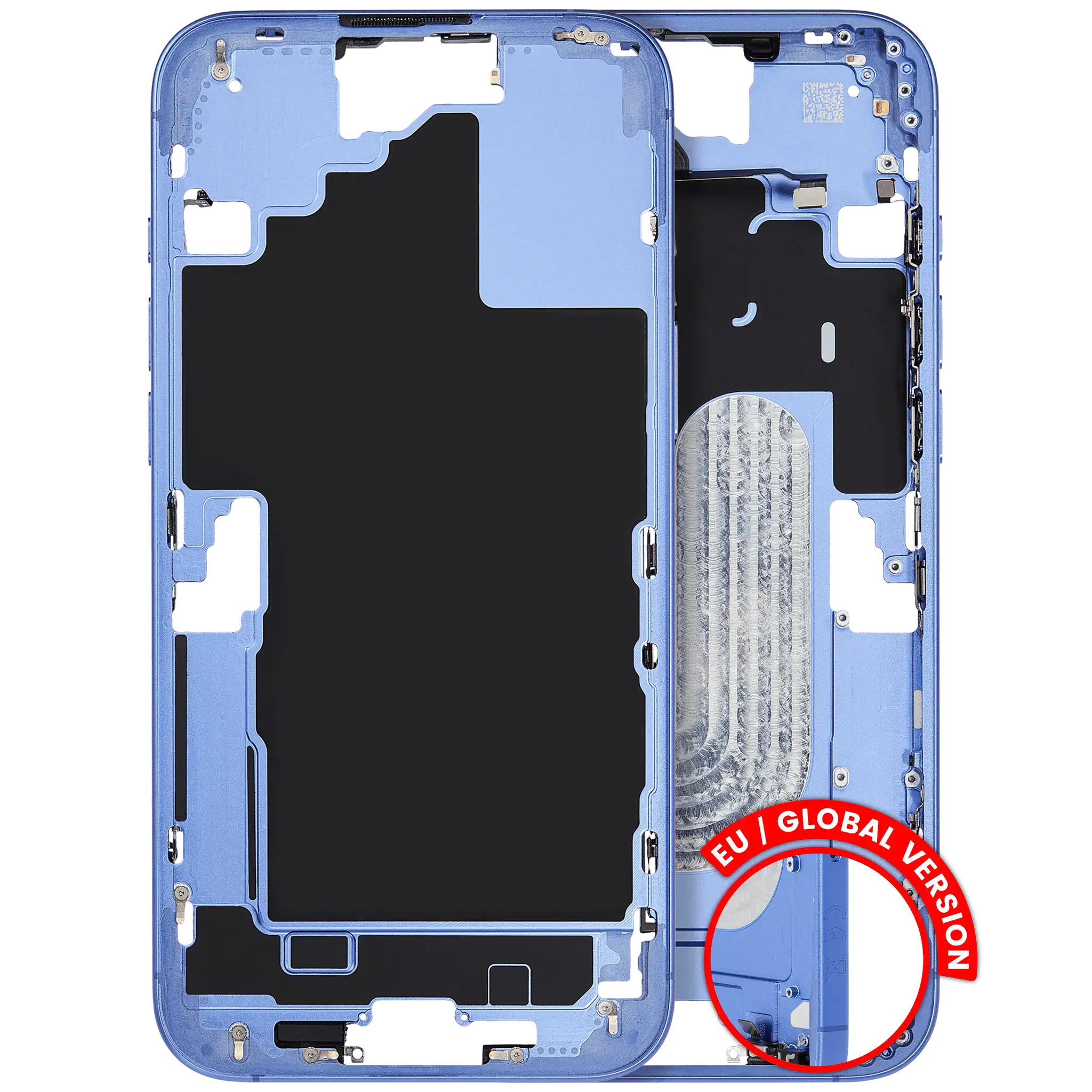 Mid-Frame Housing W/ Small Parts For iPhone 16 Plus (EU / Global Version) (Pull) (Ultramarine)