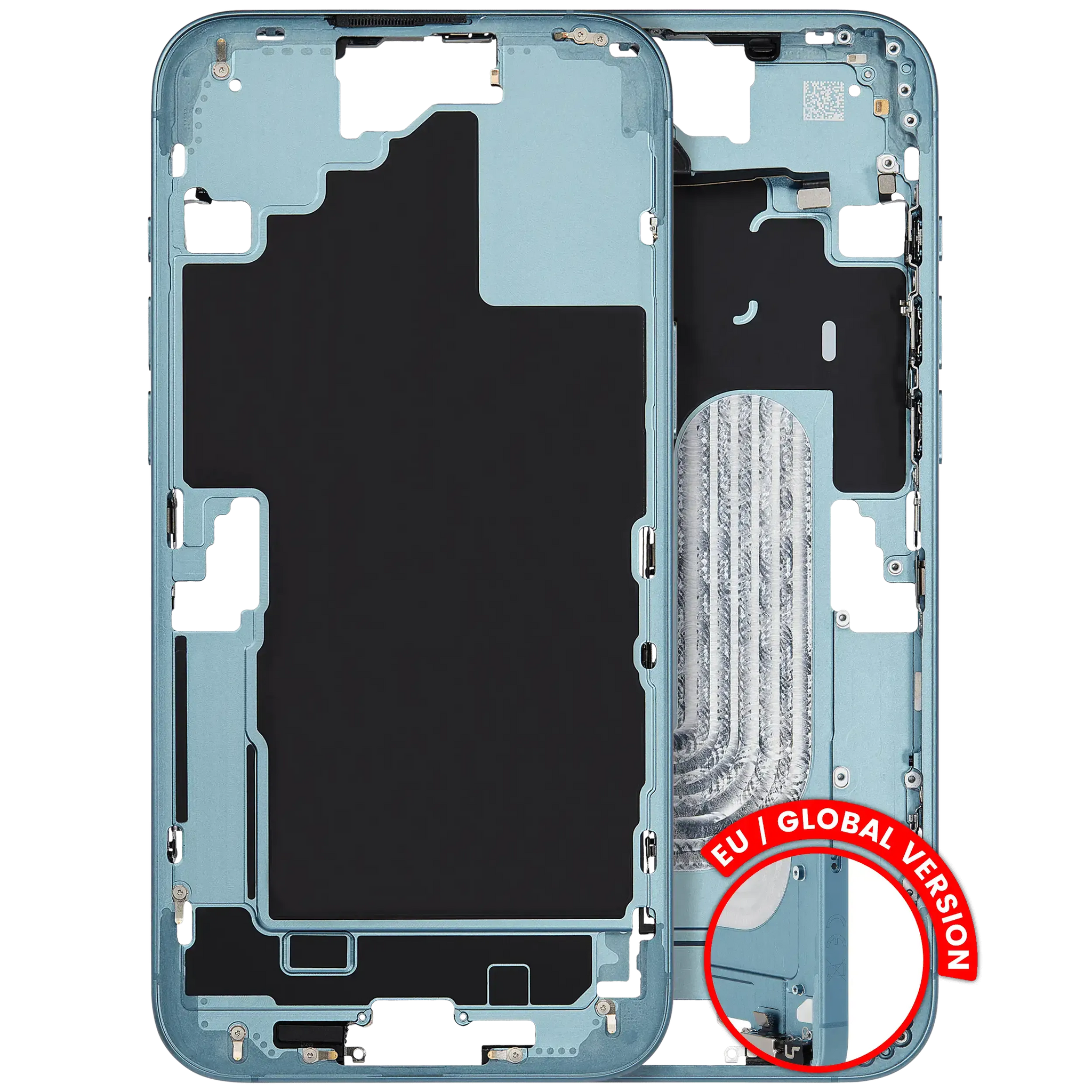Mid-Frame Housing W/ Small Parts For iPhone 16 Plus (EU / Global Version) (Pull) (Teal)