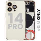 Back Housing W/ Small Parts For iPhone 14 Pro (US Version) (Pull) (Gold)