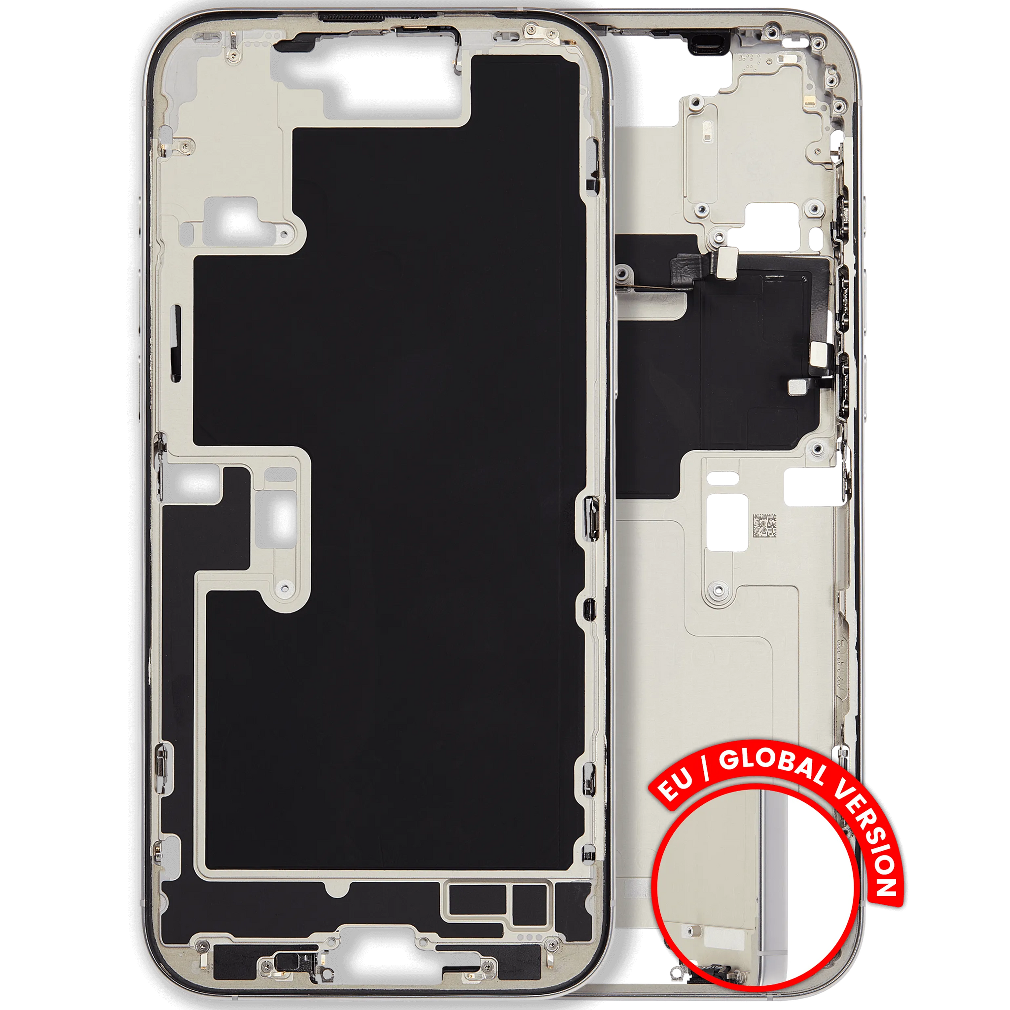 Mid-Frame Housing W/ Small Parts For iPhone 16 Pro Max (EU / Global Version) (Pull) (White Titanium)