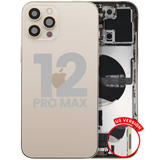 Back Housing W/ Charging Port Flex & Small Parts For iPhone 12 Pro Max (US Version) (Used OEM) (Pull) (Gold)