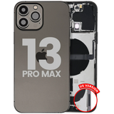 Back Housing W/ Charging Port Flex & Small Parts For iPhone 13 Pro Max (US Version) (Used OEM) (Pull) (Graphite)