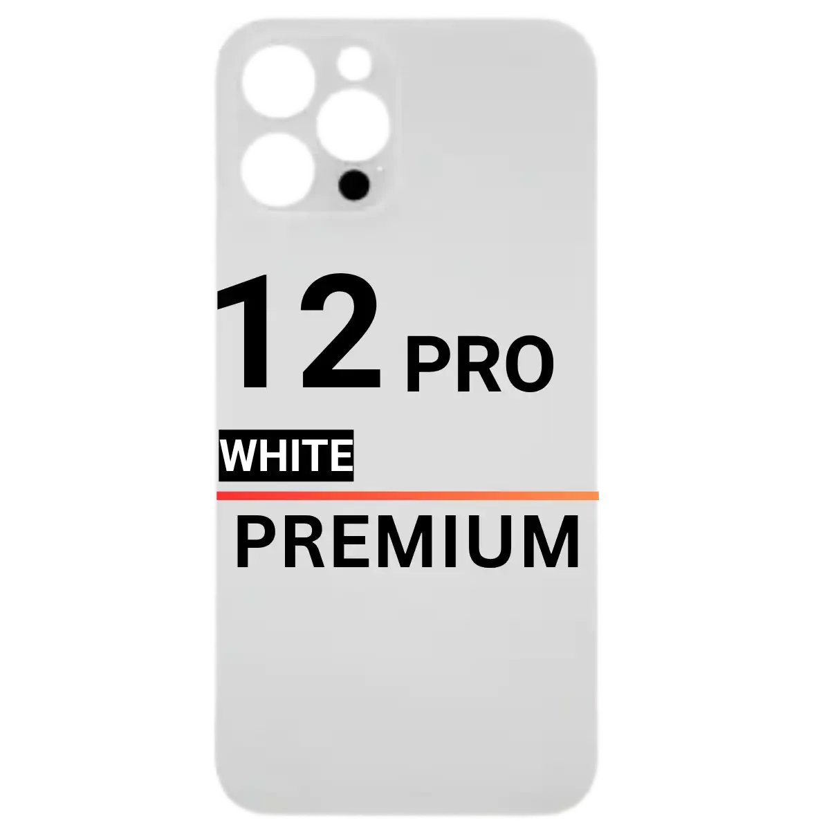 Back Glass Compatible For Apple iPhone 12 Pro (Pull) (White)