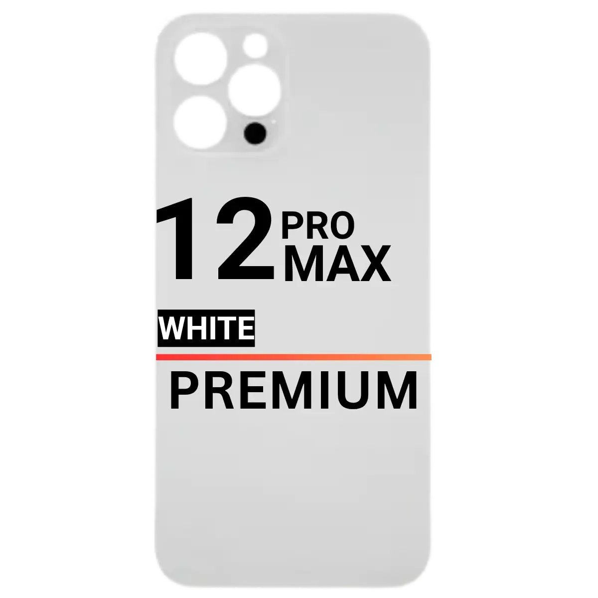 Back Glass Compatible For Apple iPhone 12 Pro Max (Pull) (White)
