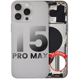 Back Housing W/ Small Parts For iPhone 15 Pro Max (US Version) (Pull) (Natural Titanium)