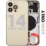 Back Housing W/ Small Parts For iPhone 14 Pro Max (US Version) (Pull) (Gold)