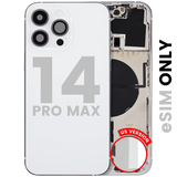 Back Housing W/ Small Parts For iPhone 14 Pro Max (US Version) (Pull) (Silver)