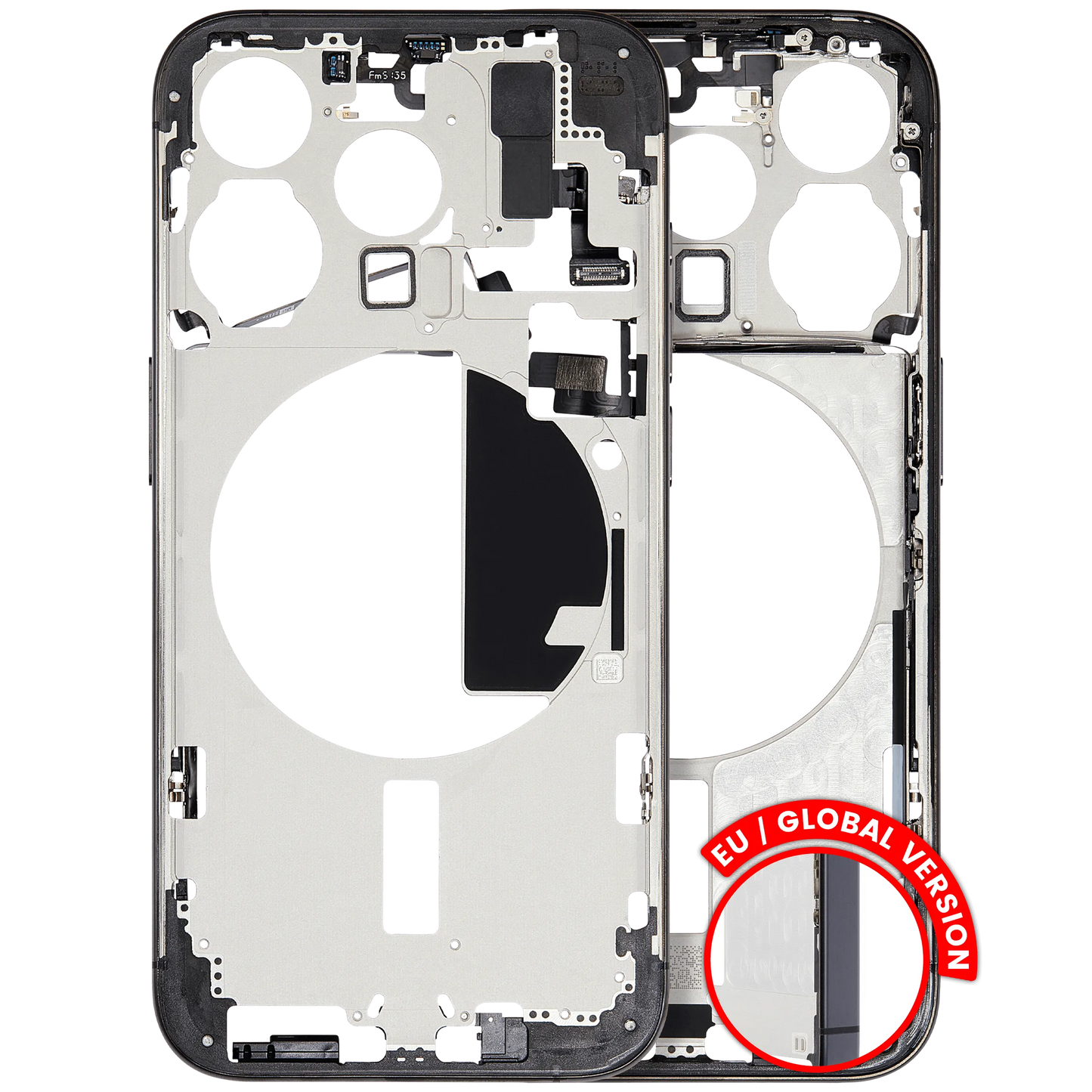 Mid-Frame Housing W/ Small Parts For iPhone 15 Pro (EU / Global Version) (Pull) (Black Titanium)