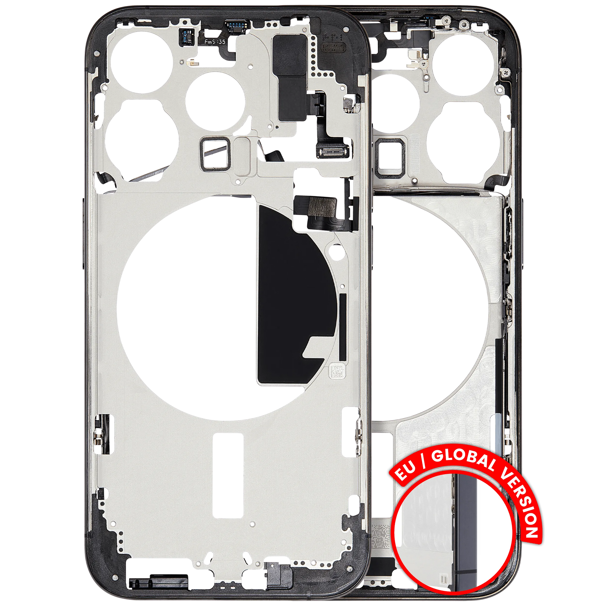 Mid-Frame Housing W/ Small Parts For iPhone 15 Pro (EU / Global Version) (Pull) (Black Titanium)