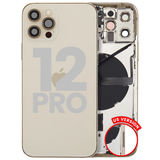 Back Housing W/ Small Parts For iPhone 12 Pro (US Version) (Used OEM) (Pull) (Gold)