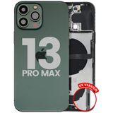 Back Housing W/ Charging Port Flex & Small Parts For iPhone 13 Pro Max (US Version) (Used OEM) (Pull (Alpine Green)