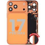 Back Housing W/ Charging Port Flex & Small Parts Compatible For iPhone 17 Pro Max (US Version) (Pull) (Cosmic Orange)