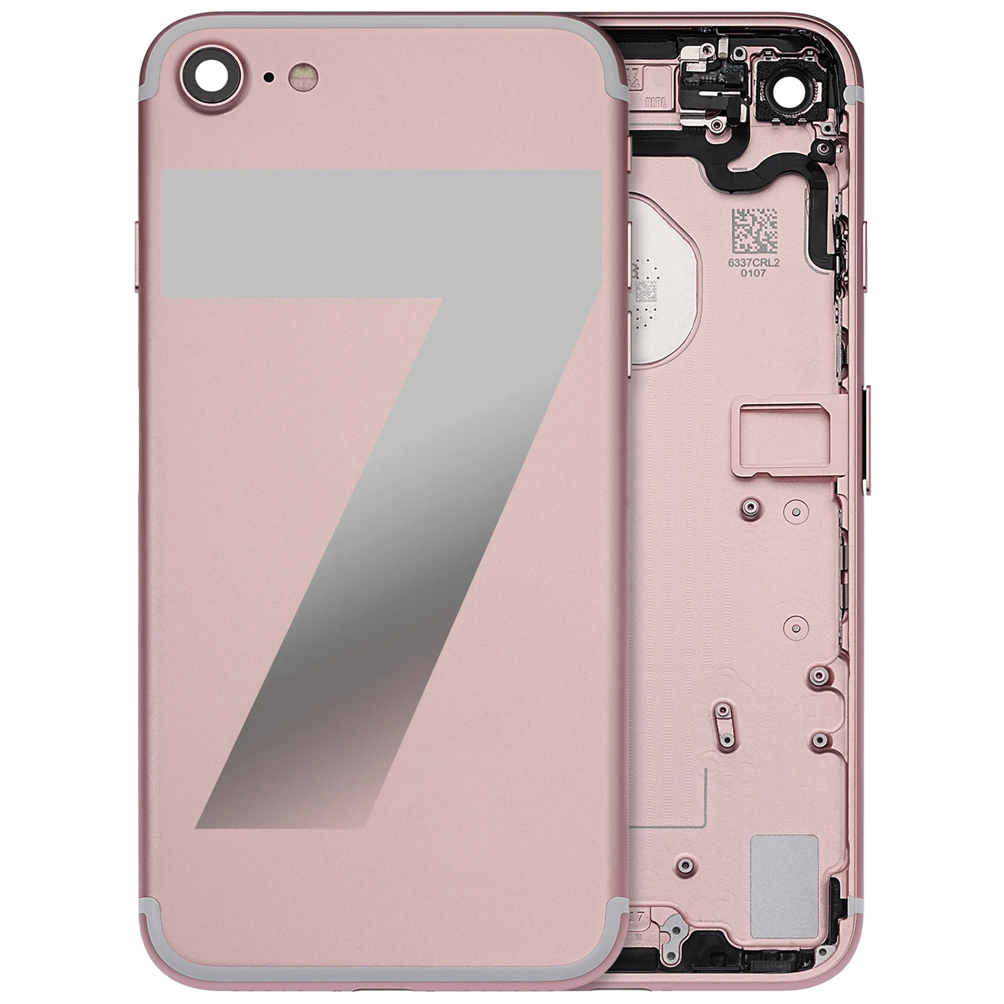 Back Housing W/ Small Components Pre-Installed For iPhone 7 (Pull) (Rose Gold)