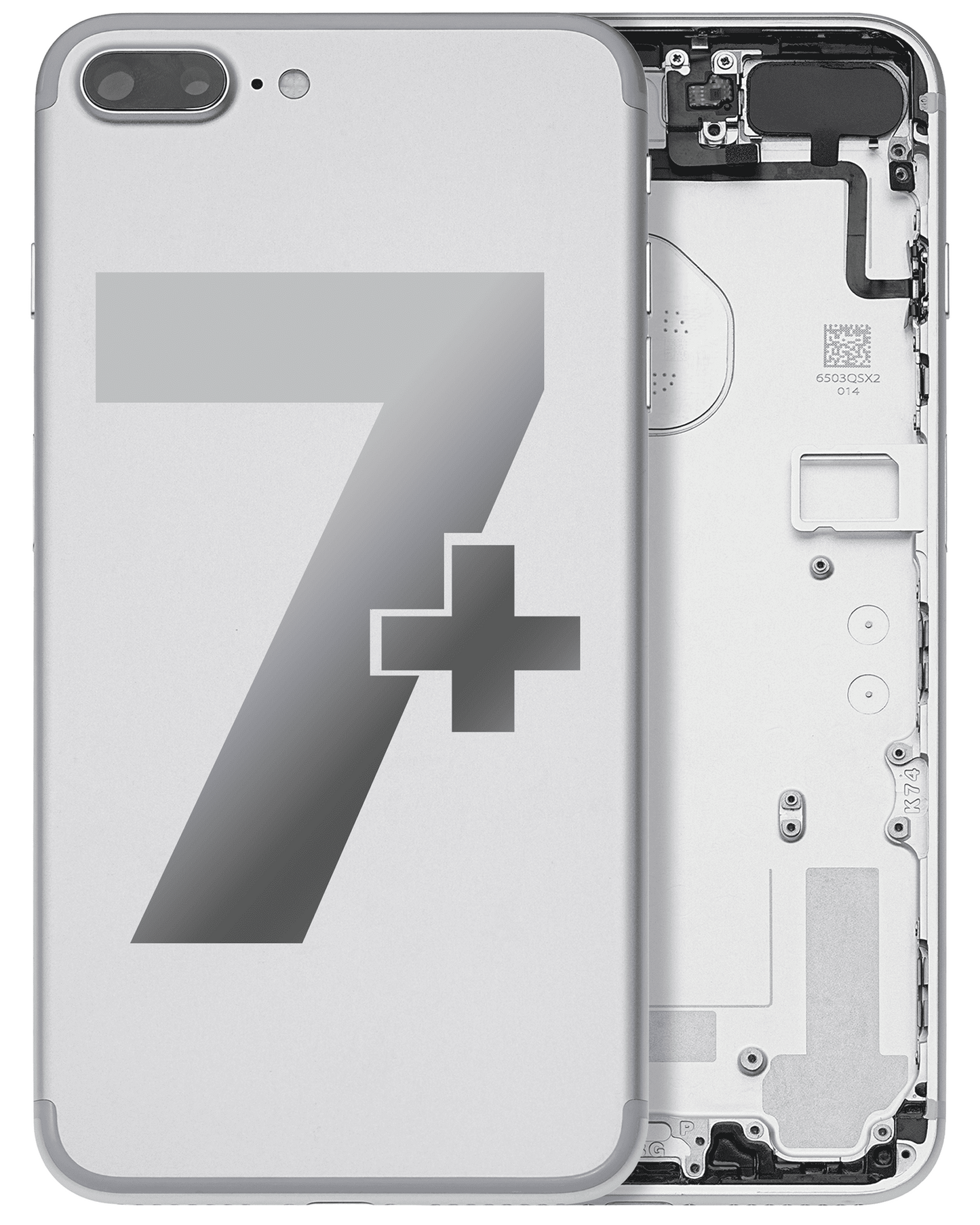 Back Housing W/ Small Components Pre-Installed For iPhone 7 Plus (Pull) (Silver)
