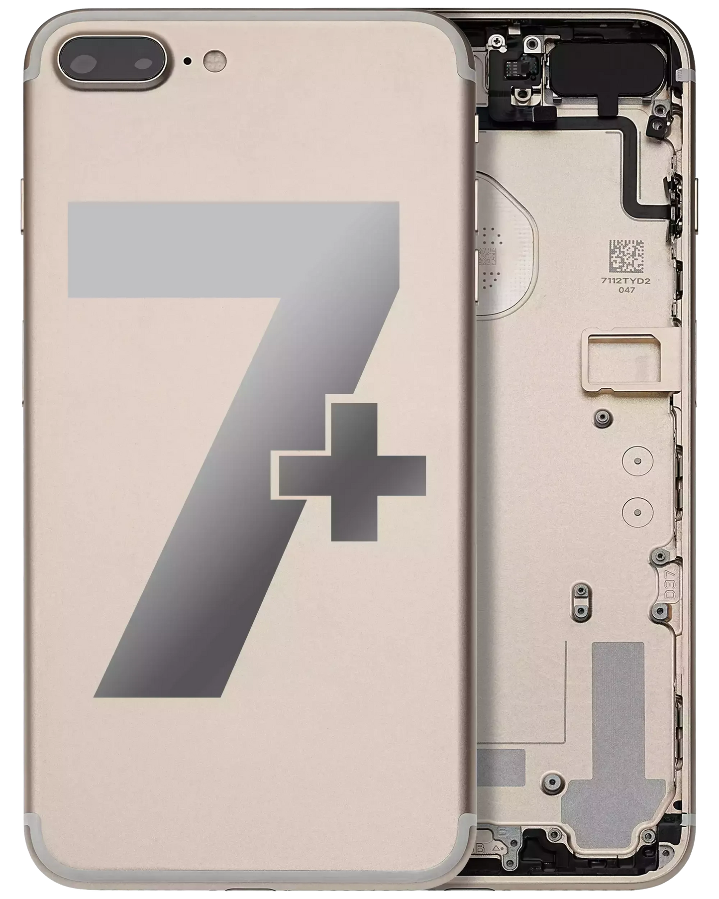 Back Housing W/ Small Components Pre-Installed For iPhone 7 Plus (Pull) (Gold)