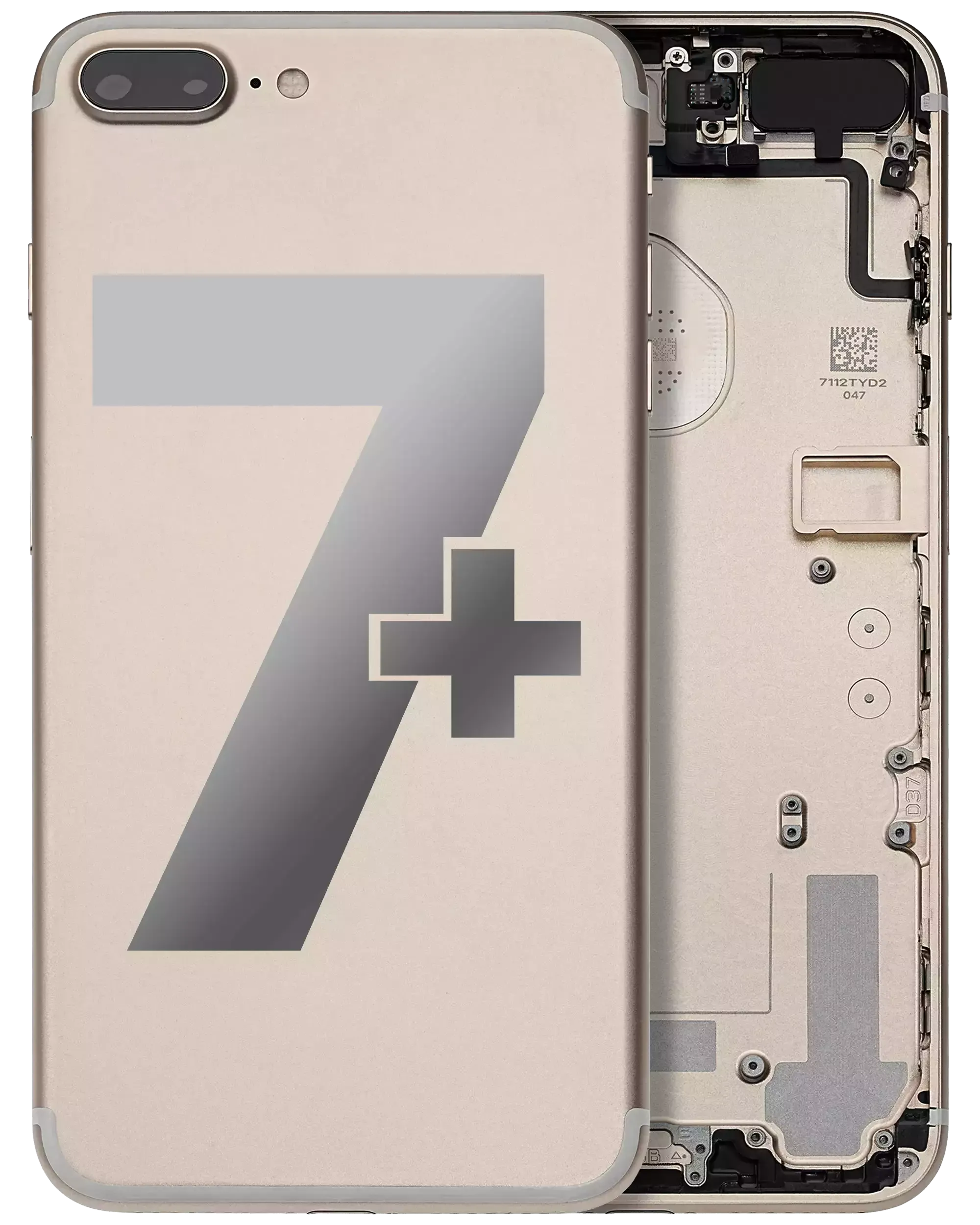 Back Housing W/ Small Components Pre-Installed For iPhone 7 Plus (Pull) (Gold)