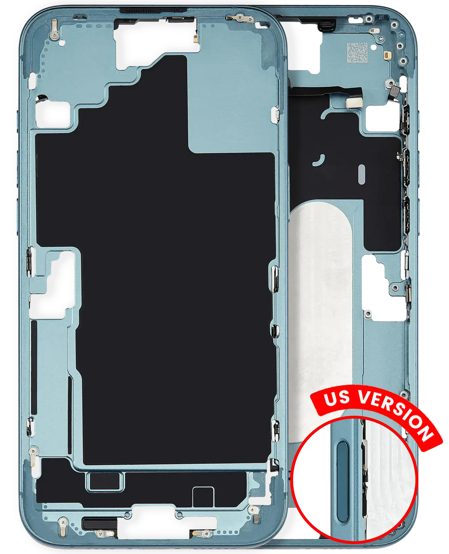 Mid-Frame Housing W/ Small Parts For iPhone 16 Plus (US Version) (Pull) (Teal)