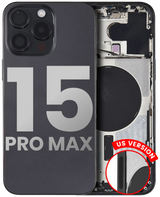 Back Housing W/ Small Parts For iPhone 15 Pro Max (US Version) (Pull) (Black Titanium)