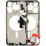 Mid-Frame Housing W/ Charging Port Flex & Small Parts For iPhone 15 Pro Max (US Version) (Pull) (White Titanium)