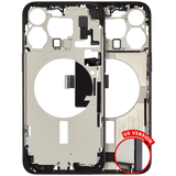 Mid-Frame Housing W/ Charging Port Flex & Small Parts For iPhone 15 Pro Max (US Version) (Pull) (Black Titanium)