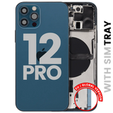 Back Housing W/ Small Parts For iPhone 12 Pro (EU / Global Version) (Pull) (Pacific Blue)