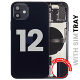 Back Housing W/ Small Parts For iPhone 12 (EU / Global Version) (Pull) (Black)
