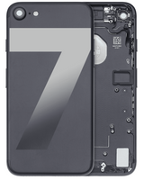 Back Housing W/ Small Components Pre-Installed For iPhone 7 (Pull) (Matte Black)