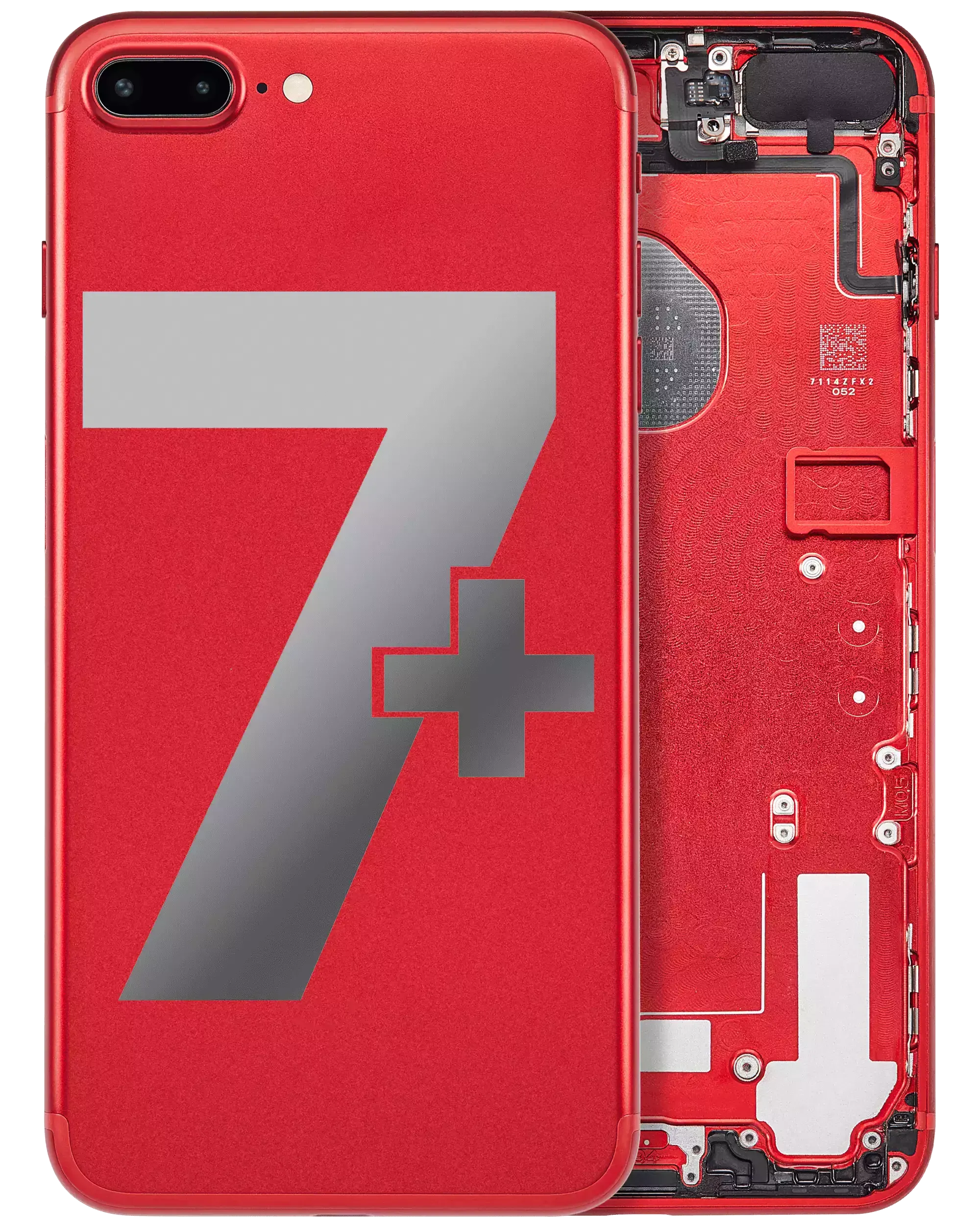 Back Housing W/ Small Components Pre-Installed For iPhone 7 Plus (Pull) (Red)
