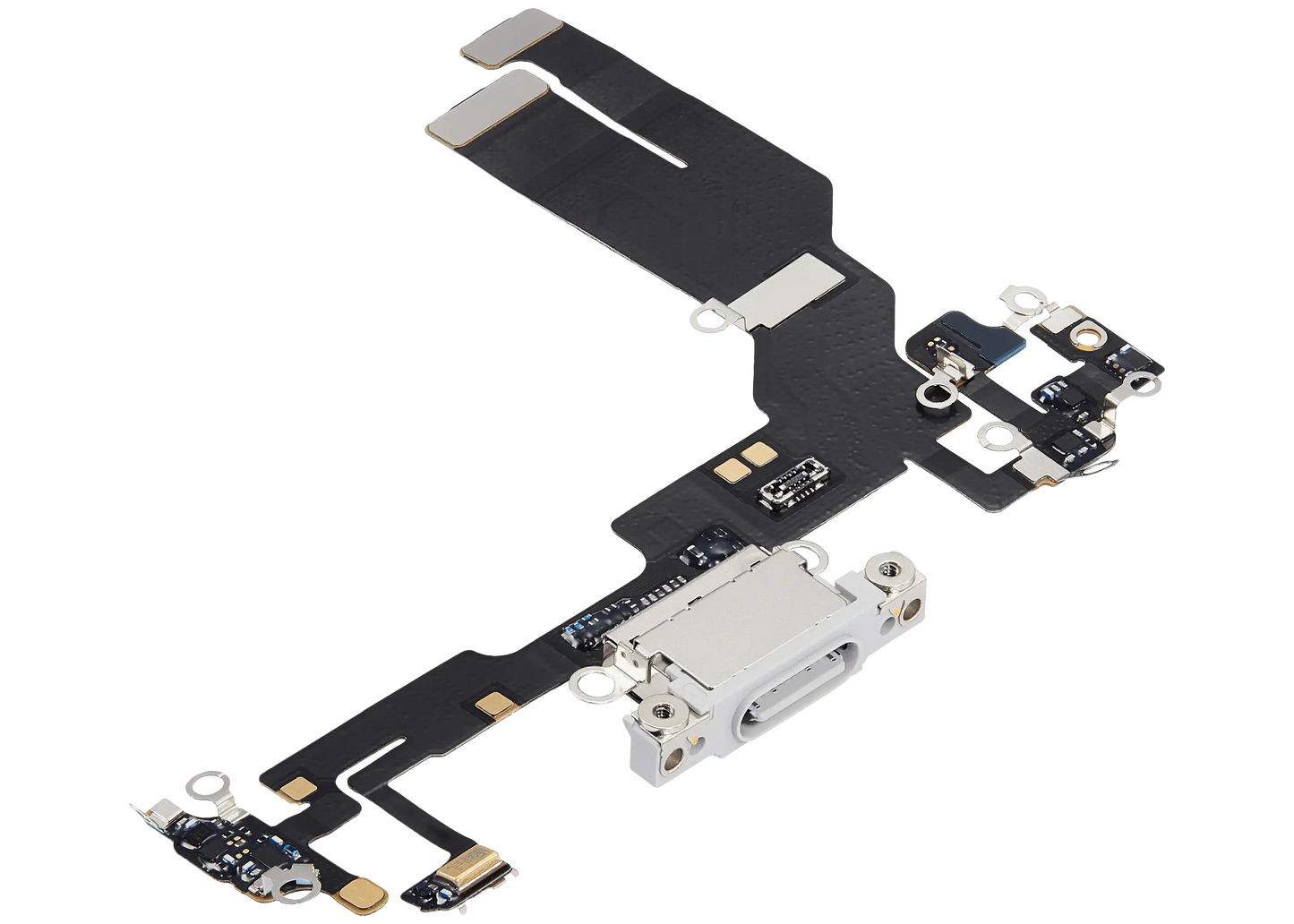 Charging Port Flex Cable With Board For iPhone 16e / 17e (Pull) (White)