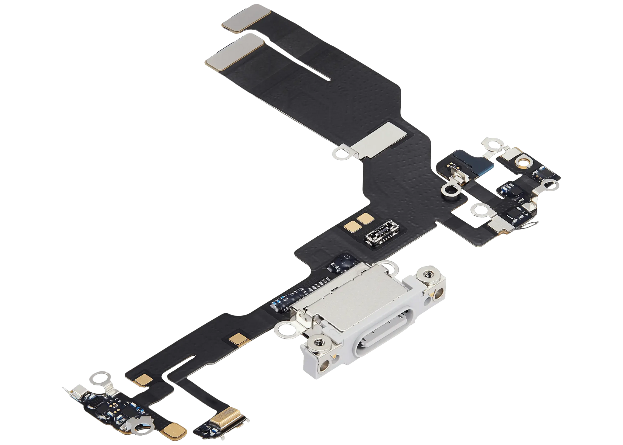 Charging Port Flex Cable With Board For iPhone 16e / 17e (Pull) (White)
