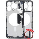 Mid-Frame Housing W/ Charging Port Flex & Small Parts For iPhone 15 Pro Max (US Version) (Pull) (Blue Titanium)