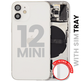 Back Housing W/ Small Parts For iPhone 12 Mini (EU / Global Version) (Pull) (White)