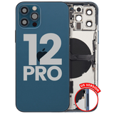 Back Housing W/ Small Parts For iPhone 12 Pro (US Version) (Used OEM) (Pull) (Pacific Blue)