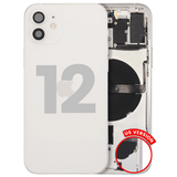 Back Housing W/ Small Parts For iPhone 12 (US Version) (Pull) (White)