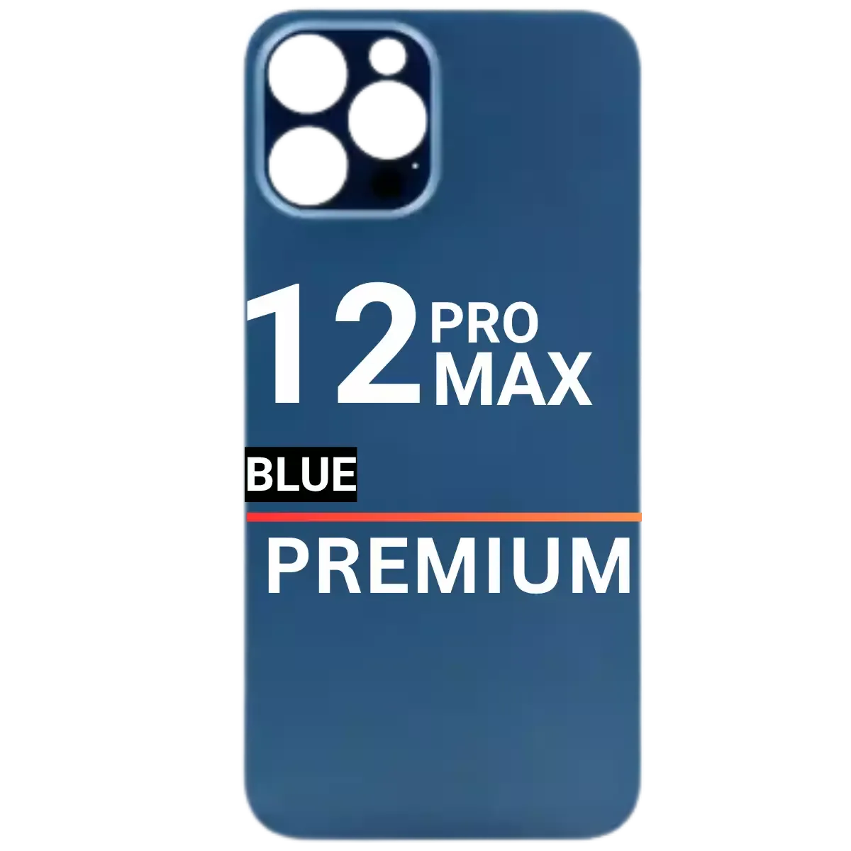Back Glass Compatible For Apple iPhone 12 Pro Max (Pull) (Blue)