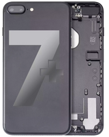 Back Housing W/ Small Components Pre-Installed For iPhone 7 Plus (Pull) (Matte Black)