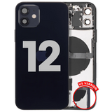 Back Housing W/ Small Parts For iPhone 12 (US Version) (Pull) (Black)