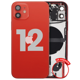 Back Housing W/ Small Parts For iPhone 12 (US Version) (Pull) (Red)