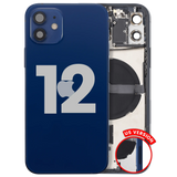 Back Housing W/ Small Parts For iPhone 12 (US Version) (Pull) (Blue)