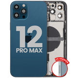 Back Housing W/ Small Parts For iPhone 12 Pro Max (US Version) (Pull) (Pacific Blue)