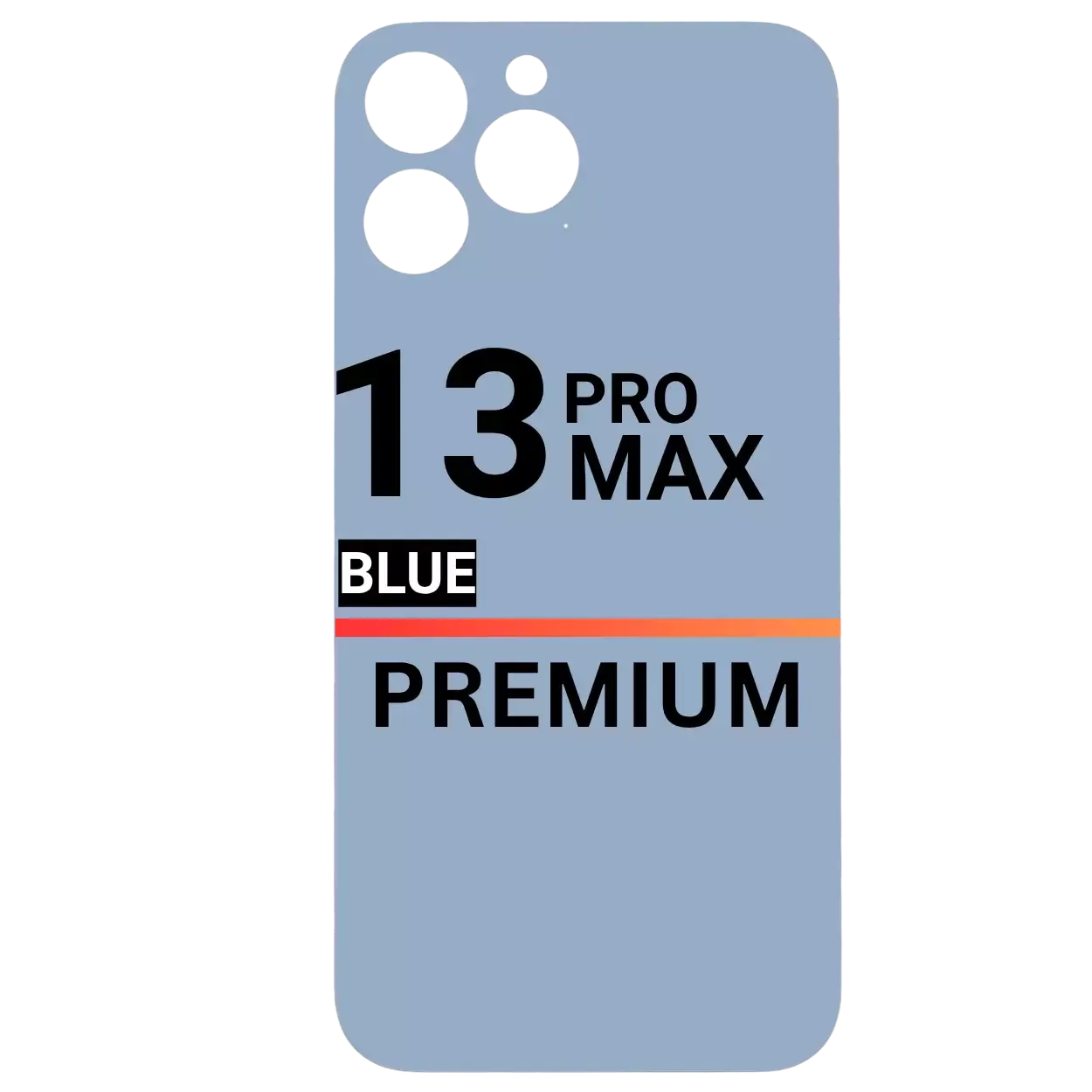 Back Glass Compatible For Apple iPhone 13 Pro Max (Pull) (Blue)