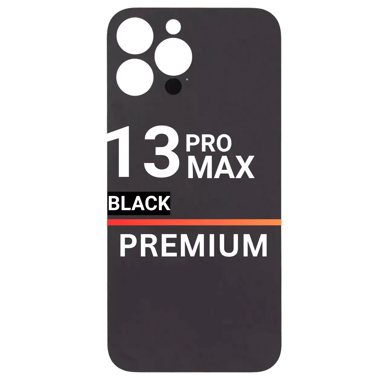 Back Glass Compatible For Apple iPhone 13 (Pull) (Black)