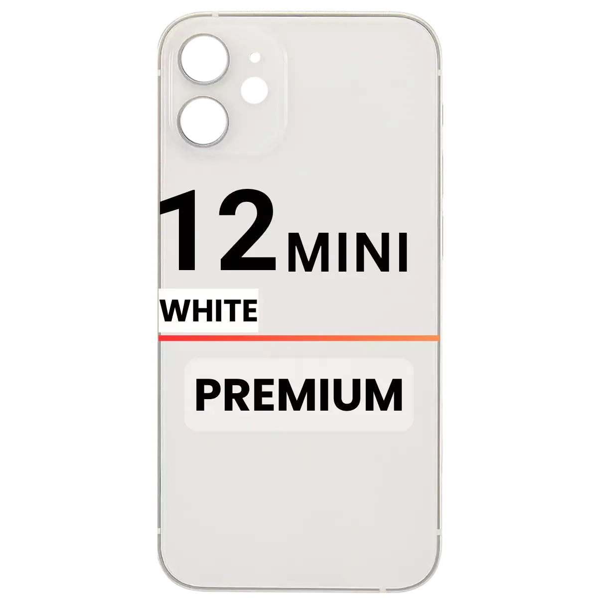 Back Glass Compatible For Apple iPhone 12 Mini (Pull) (White)