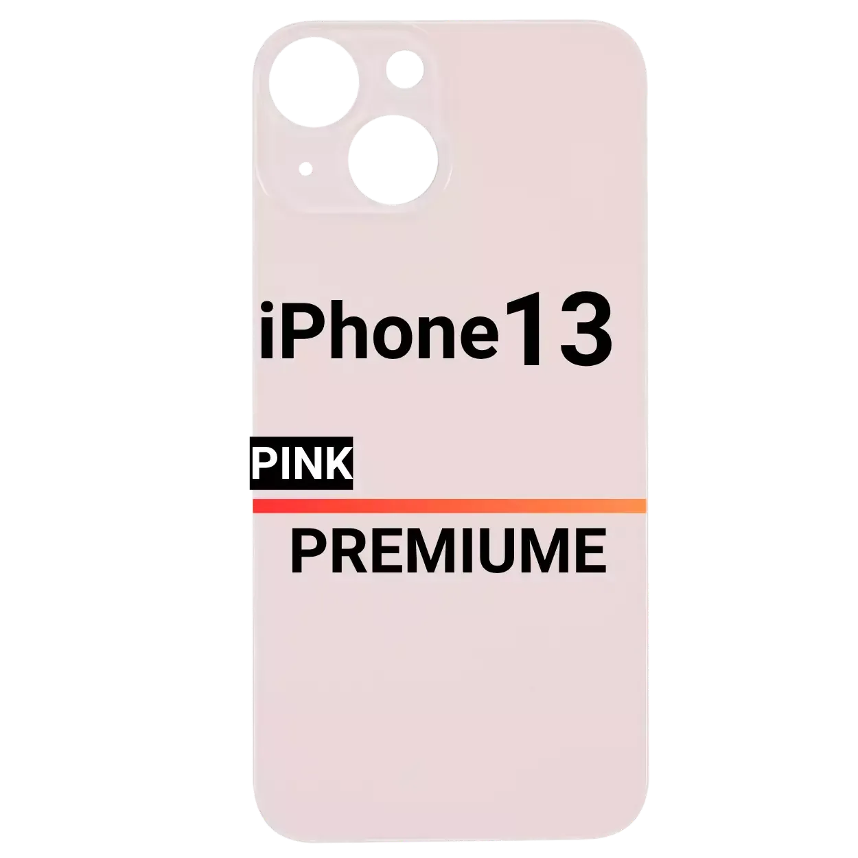 Back Glass Compatible For Apple iPhone 13 (Pull) (Pink)
