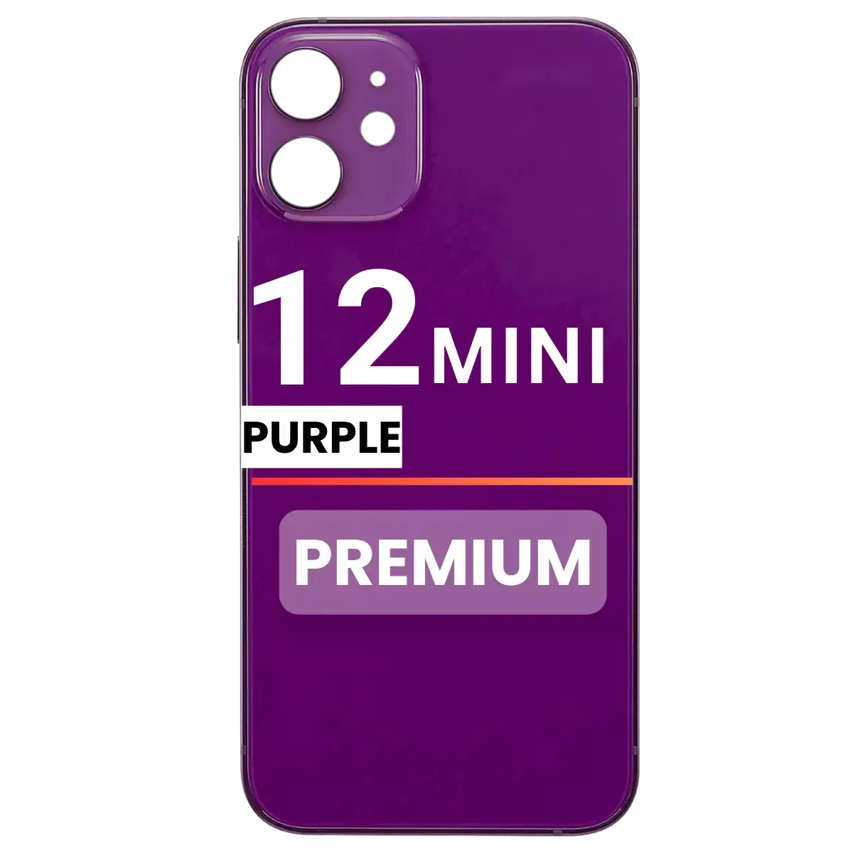 Back Glass Compatible For Apple iPhone 12 Mini (Pull) (Purple)
