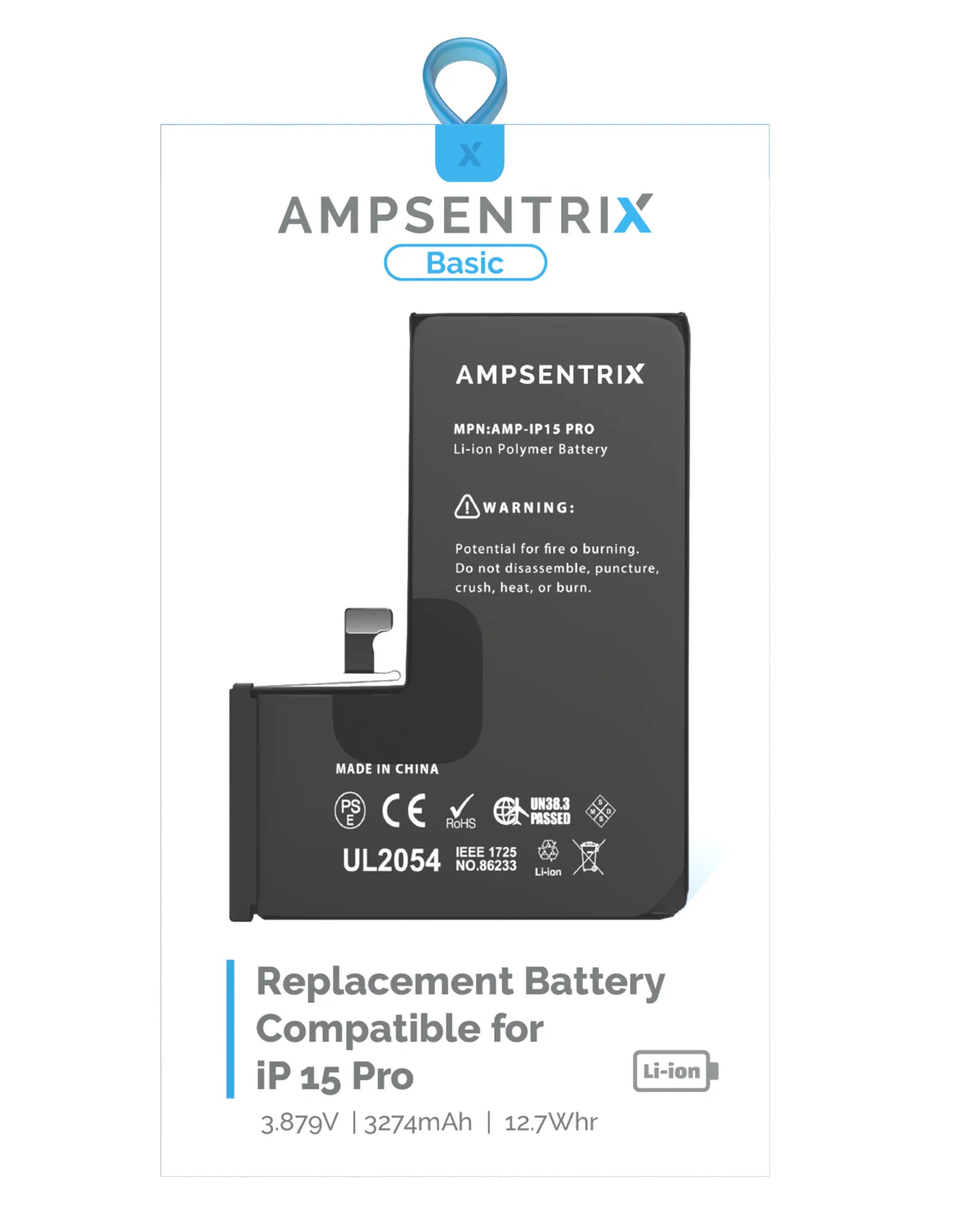 Replacement Battery For iPhone 15 Pro (Standard)