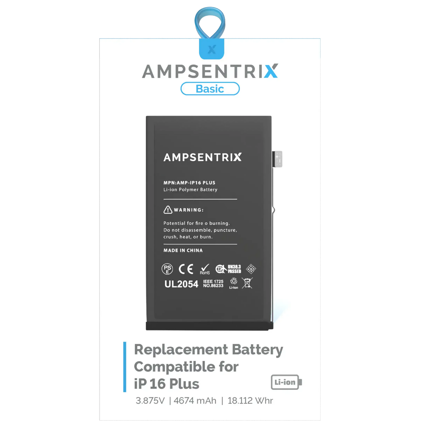 Replacement Battery For iPhone 16 Plus (Standard)