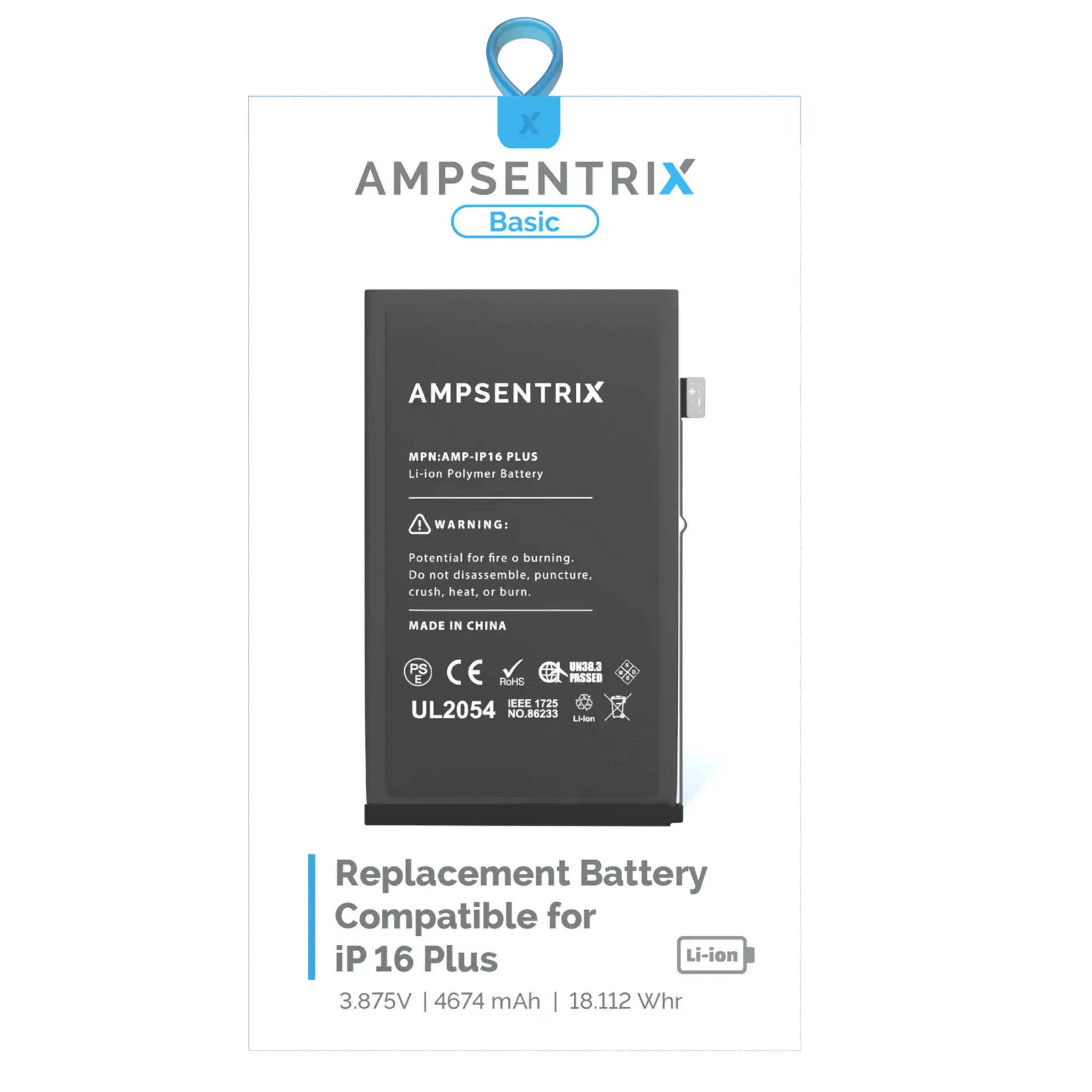 Replacement Battery For iPhone 16 Plus (Standard)
