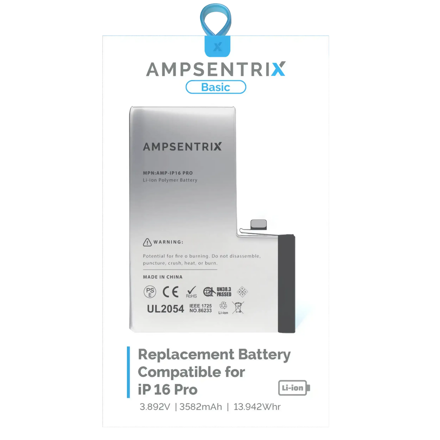 Replacement Battery For iPhone 16 Pro (Standard)