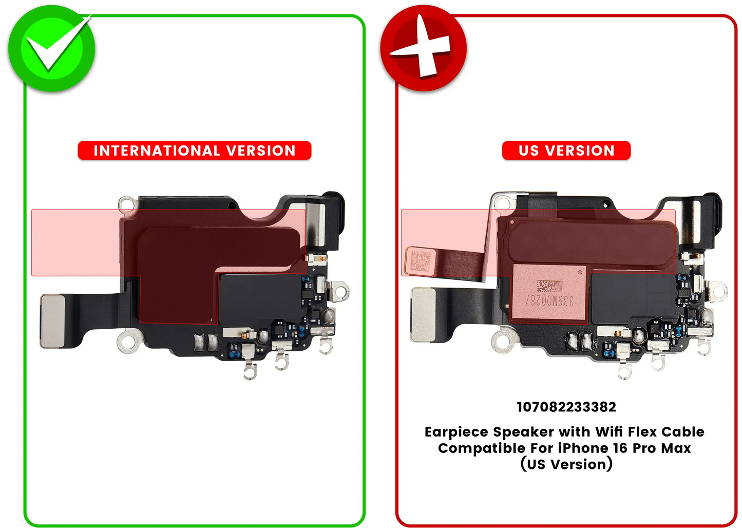 Earpiece Speaker with Wifi Flex Cable For iPhone 16 Pro Max (International Version)(Pull)